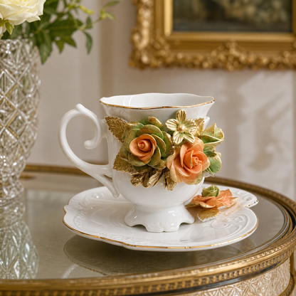Royal Rose El Yapımı Türk Kahvesi Fincanı
