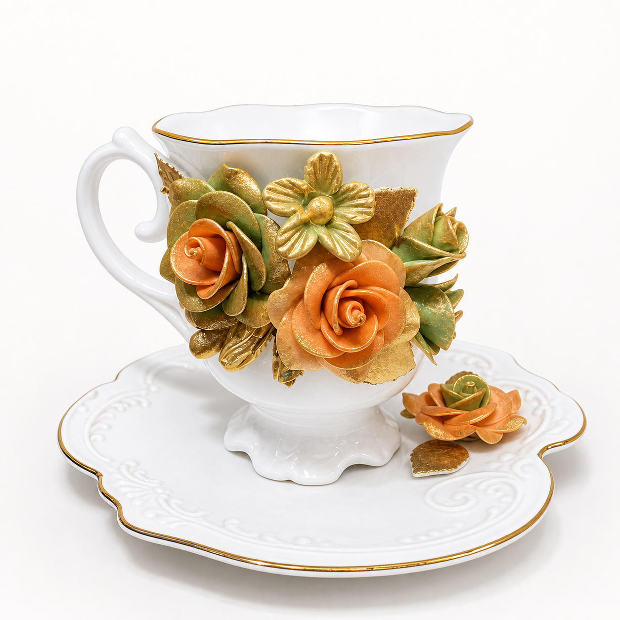 Royal Rose El Yapımı Türk Kahvesi Fincanı
